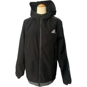 Adidas 3 Stripes Windbreaker Jacket Black